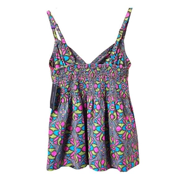 TOMMY HILFIGERโMulti  Color Floral Print Pink Embroidery Sleeveless Tank Top L - Picture 8 of 15